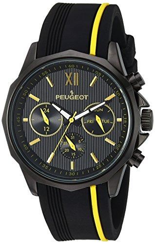 Peugeot Mens Chronograph Quartz Metal And Si