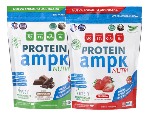 Ampk Protein Proteina Vegana Pack Mixto 2 Sabores