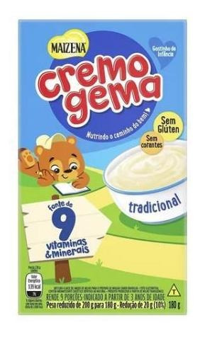 Kit Cremogema Maizena Tradicional 180gr Com 6 Unidades