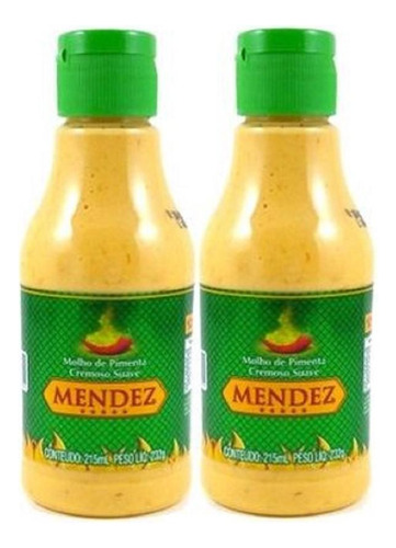 Kit Molho De Pimenta Mendez 215ml 02 Cremosa Suave