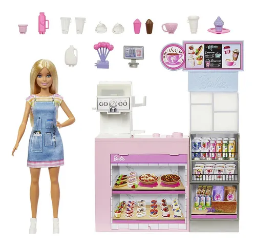Boneca Barbie Profissões Barbie Loira Cafeteria Mattel