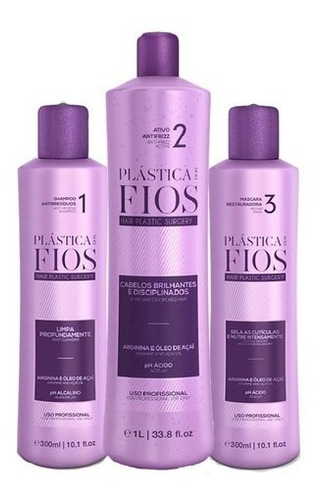 Plastica Dos Fios Cadiveu Kit Completo 3 Productos 1litro