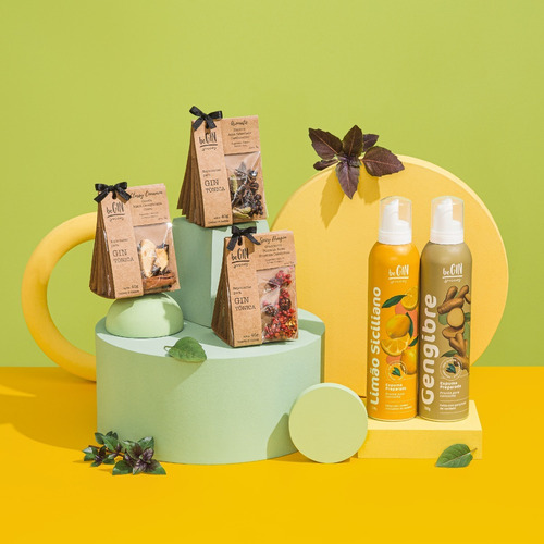 Kit De Especiarias Gin Tônica + Espumas De Gengibre E Limão