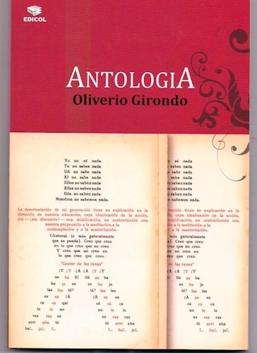 Libro Antologia Oliverio Girondo De Oliverio Girondo