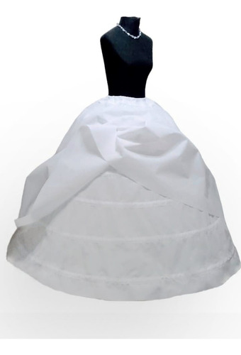 Vestidos Cherry Line: Falda Larga + Enagua 6 Aros C/ Faldón