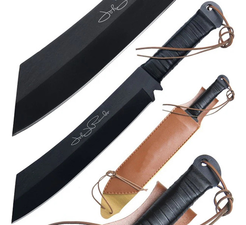 Facão Rambo 4 Full Tang 44cm + Bainha Couro