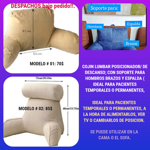 Cojin Lumbar Posicionador/post Operatorio/d Descanso Adultos