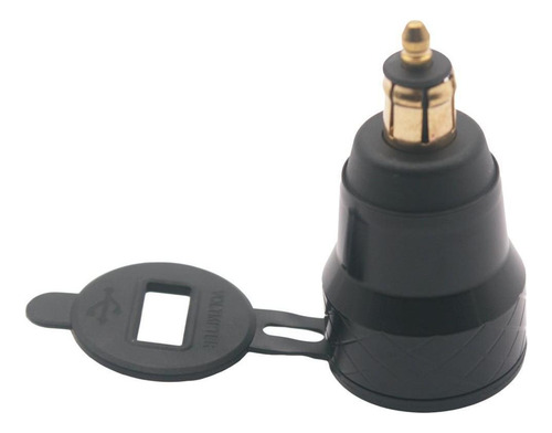 // Cargador Con Conector Din De Motocicleta A Doble Usb