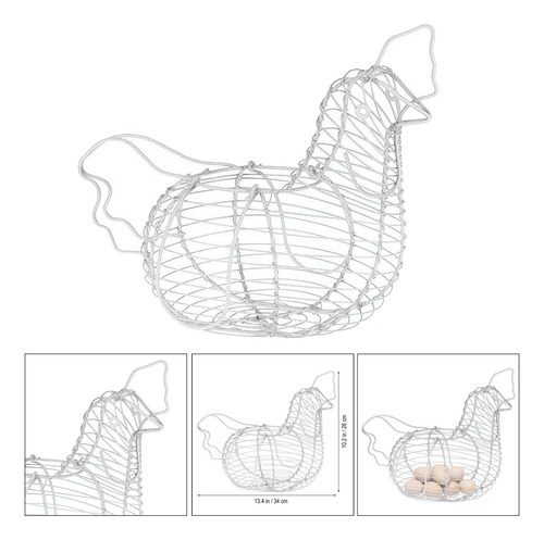 Cesta Creativa De Almacenamiento De Huevos De Hierro