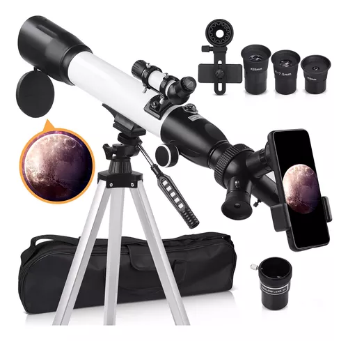 Telescopio para niños principiantes, Telescopio para niños de 8 a 12 y  adultos, principiantes de astronomía, telescopio refractor astronómico