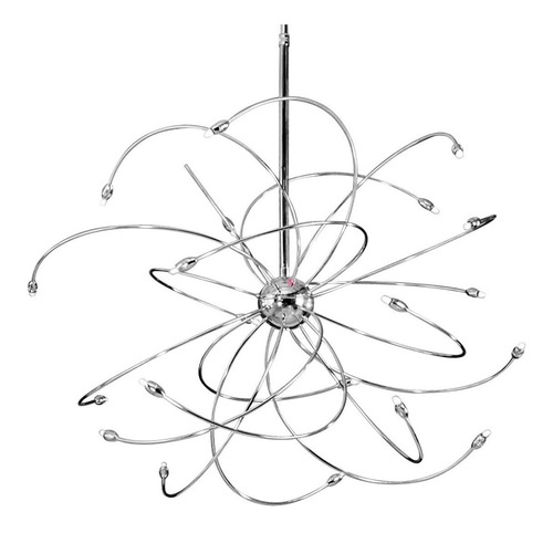 Araña Galaxia Incluye 20 Luces Led Living Comedor Buena Luz Estructura Cromo