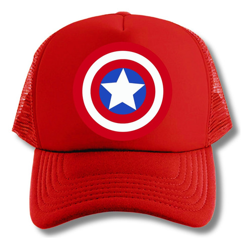 Gorra Trucker Super Heroes Capitan America Serie Red 