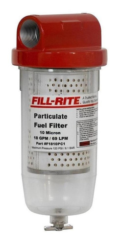 Filtro P/ Particulas Transparente Drenaje Fillrite F1810pc1