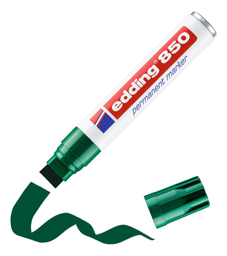 Marcador Recargable Permanente Edding 850 Color Verde