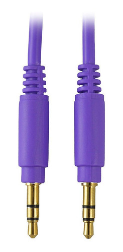 Cable Audio Star Tec 3.5mm 1m Purpura Bolsa