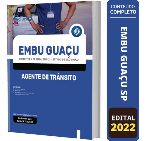 Apostila Prefeitura Embu Guaçu Sp 2022 - Agente De Trânsito