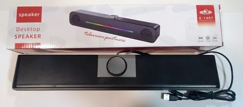 BARRA DE SONIDO CON ILUMINACIÓN RGB para PC TV o Celular E-1407