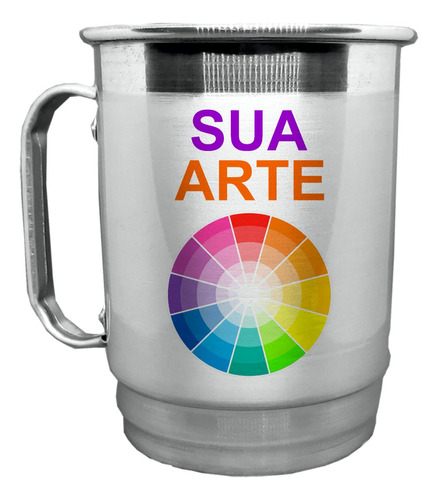 Caneca Alumínio 500ml - Personalizada (envie Sua Arte)