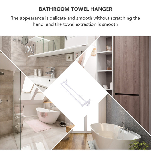 Colgador De Toallas De Baño Con Doble Varilla Multifunción