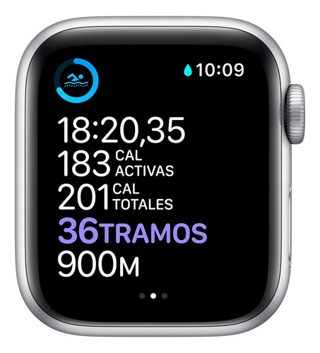 Apple Watch (GPS+Cellular) Series 6 display de 1.575" con correa de fluoroelastómero color blanco y caja color plata - Bueno (Reacondicionado)