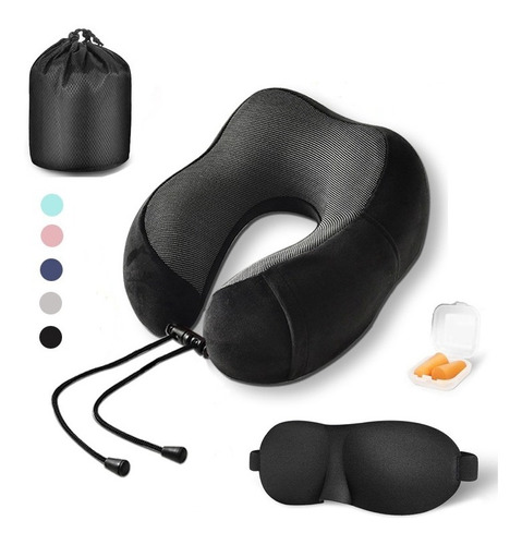 Almohada De Viaje 100% Espuma Viscoelástica Cuello