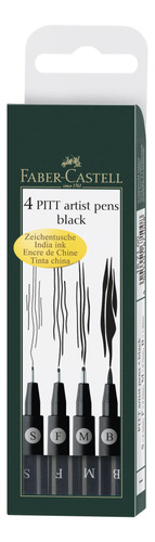 Faber-castell Pitt Artist - Cartera Para Boligrafo, Negro Pa