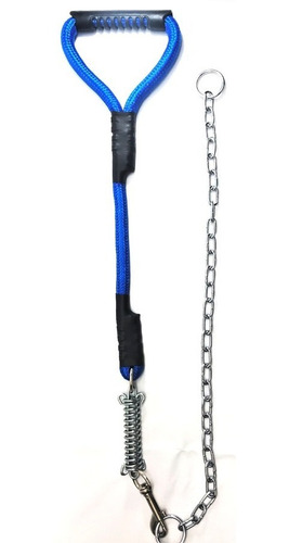 Guia 60 Cm Com Corrente Enforcador Para Cães De Grande Porte
