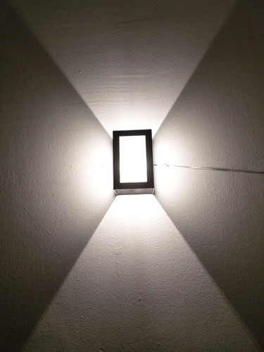 Imagen 8 de 10 de Aplique Pared Interior Bidireccional Vidrio Esmeril Apto Led