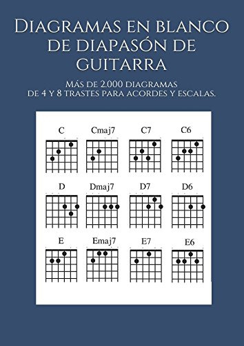 Diagramas En Blanco De Diapason De Guitarra: Mas De 2 000 Di