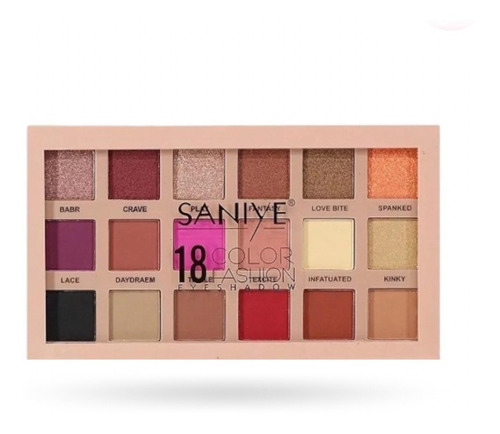 Paleta De Sombra De Ojos Saniye 18 Tonos, 2 Gamas