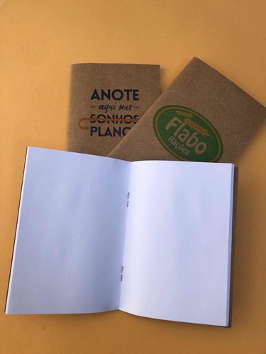 Caderno De Anotações Personalizado E Ecológico - 20 Unidades