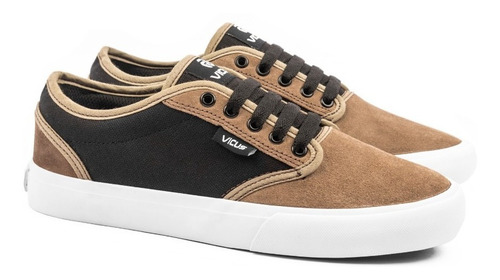 Imagen 2 de 6 de Zapatillas Vicus Folk Gamuza/lona Negro Vison