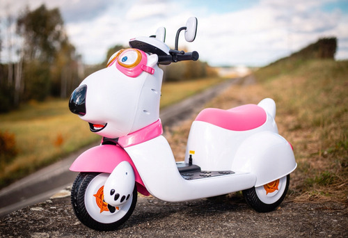 Motocicleta Eléctrica Edext 12v Para Niños 2-7 Años Color Rosa