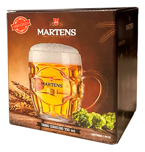 Tarro De Cerveza Martens Edicion Limitada Cristal - 500 Ml