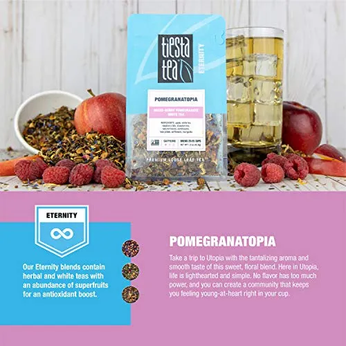 Tiesta Tea - Granada, Té Blanco De Granada De Bayas Mixtas D