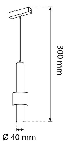 Luminario Hs-ion Pendant D40 M2 Negro, 6w, 3000k, 558lm