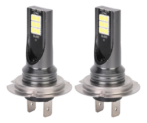 Luz De Niebla Linterna 3000k 24w 1000lm Coche 2pcs H7 12 Led