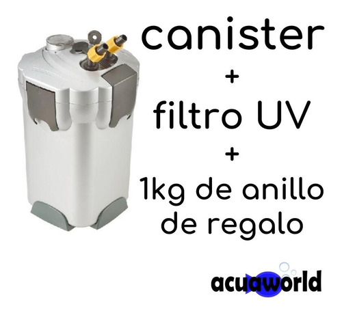 Filtro Canister Con Uv Para Pecera Estanque Y Mas_acuaword