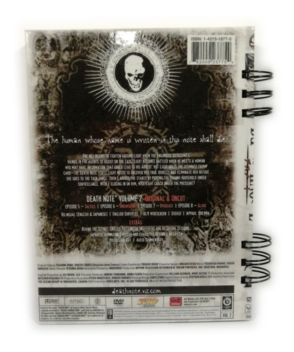 Imagen 3 de 3 de Bitácora Death Note Media Carta 60 Hojas Beige De 150 Gramos