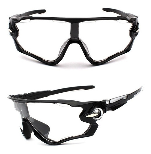 Óculos Esportivo Bike Ciclismo Lentes Noturnas Transparente