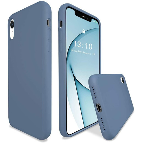 Funda Para iPhone XR De 6,1  Cuerpo Completo Azul Gris