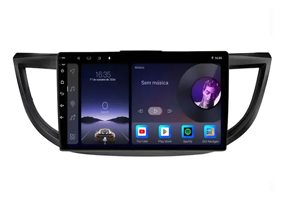 Multimidia Crv 12/16 9p Adak Octa Android Carplay 6/128gb Grafite