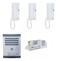 Comprar Kit Interfon Intec Audio 3 Teléfonos Cable Fuente Kt-3 Color Blanco