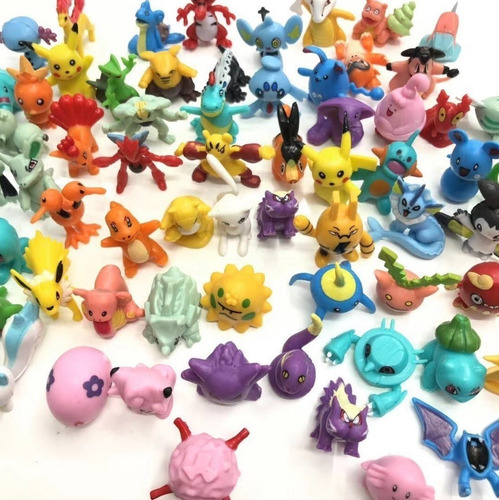 Kit 48 Miniaturas Pokémon Go Sem Repetições Pikachu Incluso