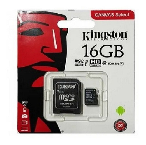 Memoria Micro Sd 16 Gb Marca Kingston Clase 10