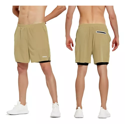 TENJOY Pantalones cortos de correr para hombre, pantalones cortos de  entrenamiento atléticos para hombre, pantalones cortos deportivos de 3  pulgadas