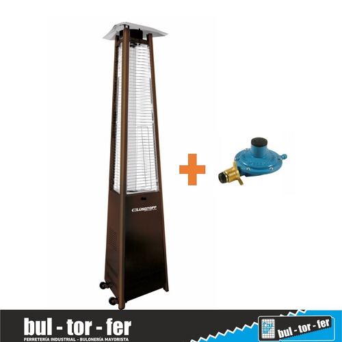 Imagen 3 de 10 de Calefactor Exterior Piramide + Regulador Lusqtorff Jk-1010b
