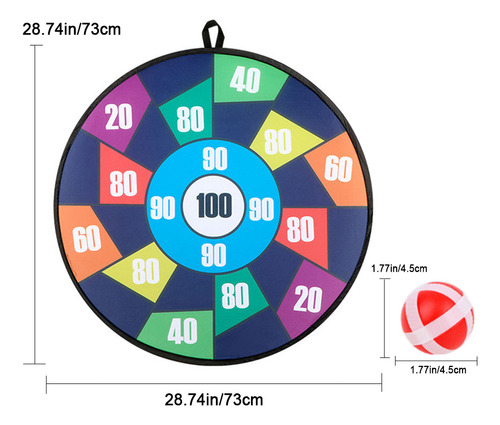 Juego De Dardos De 28.7 Pulgadas, Tablero Plegable Para Niño