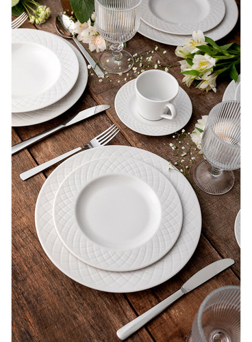 Prato Sobremesa Tramontina Ingrid Em Porcelana Hs 21 Cm