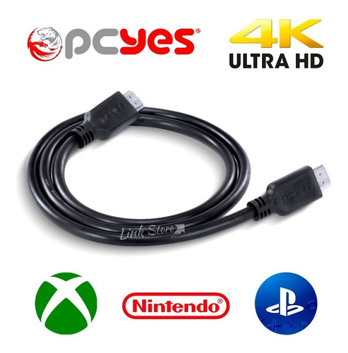 Cabo Hdmi Ultra Hd 4k 60hz Hdr Pc Gamer Play Xbox - Pcyes 2m